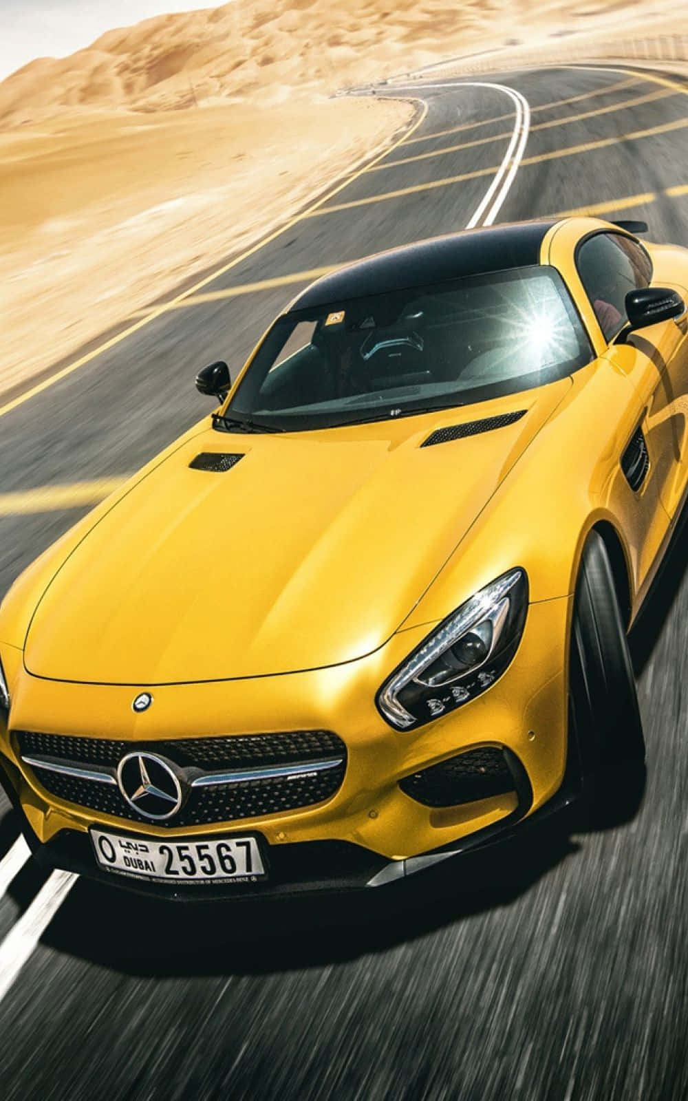 Gul luksus Mercedes Benz iPhone Wallpapers