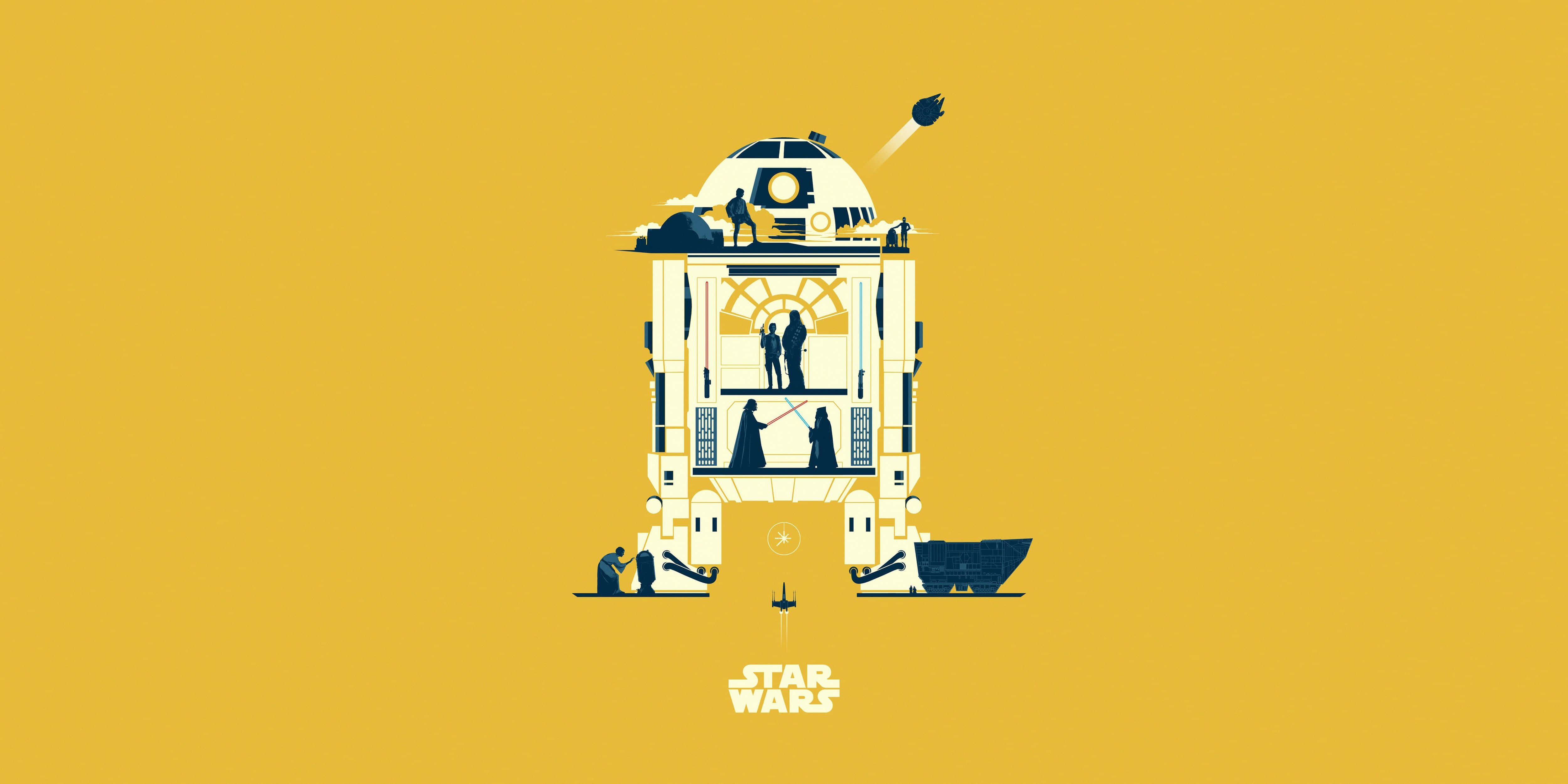Gul R2-D2 iPad Wallpapers