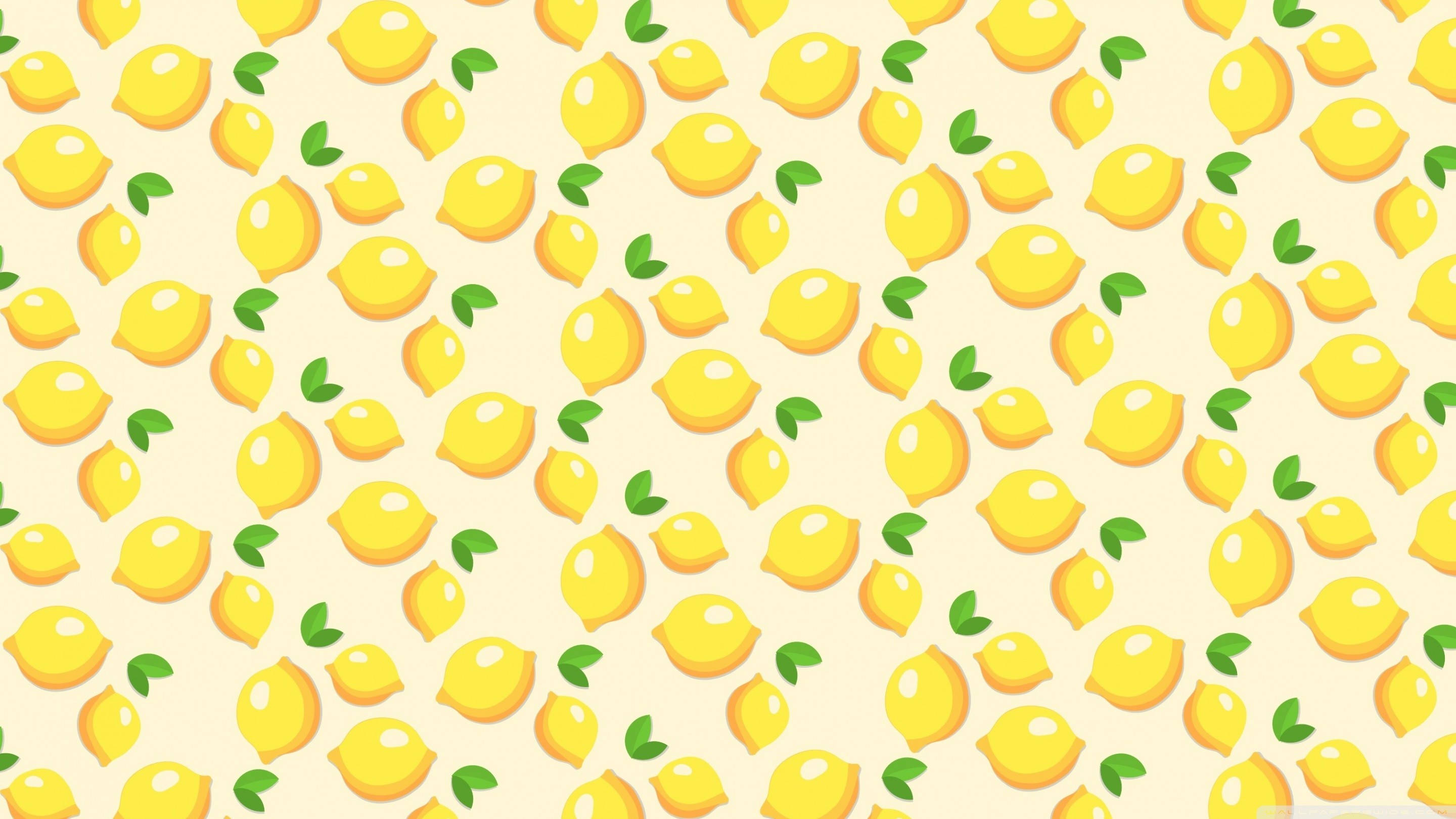 Gul Æstetisk Citron Collage Til Computer Wallpapers