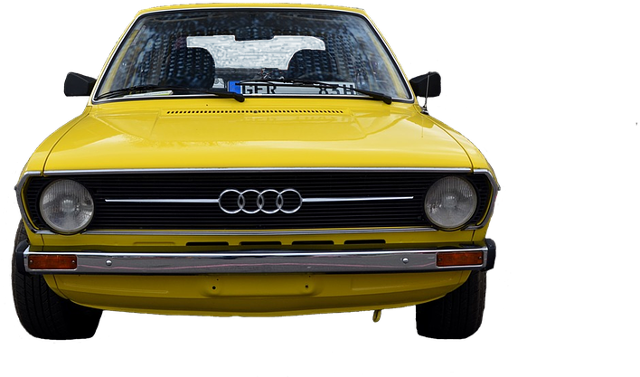 Gul vintage Audi forfra Wallpapers