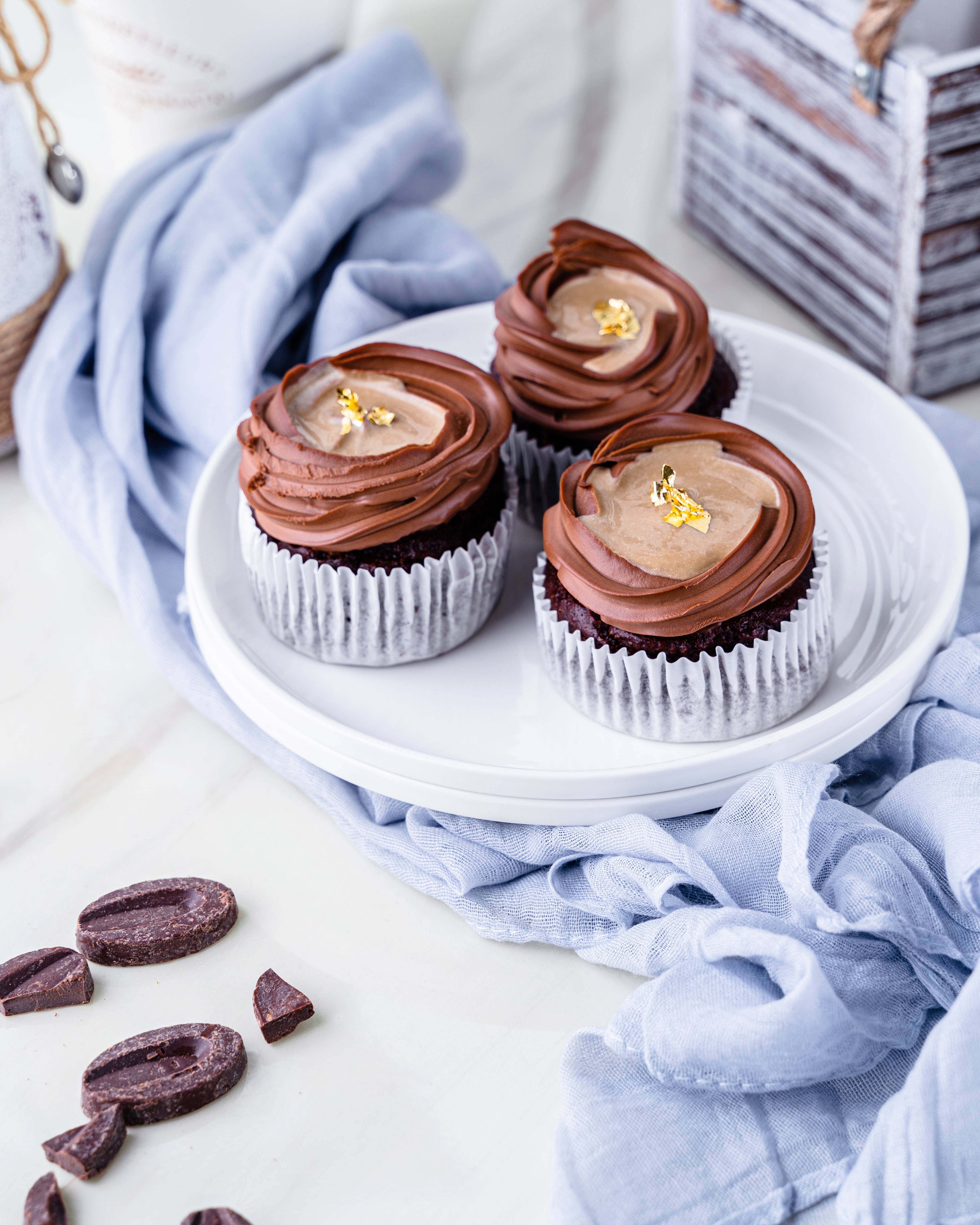 Guld chokolade cupcake Wallpapers