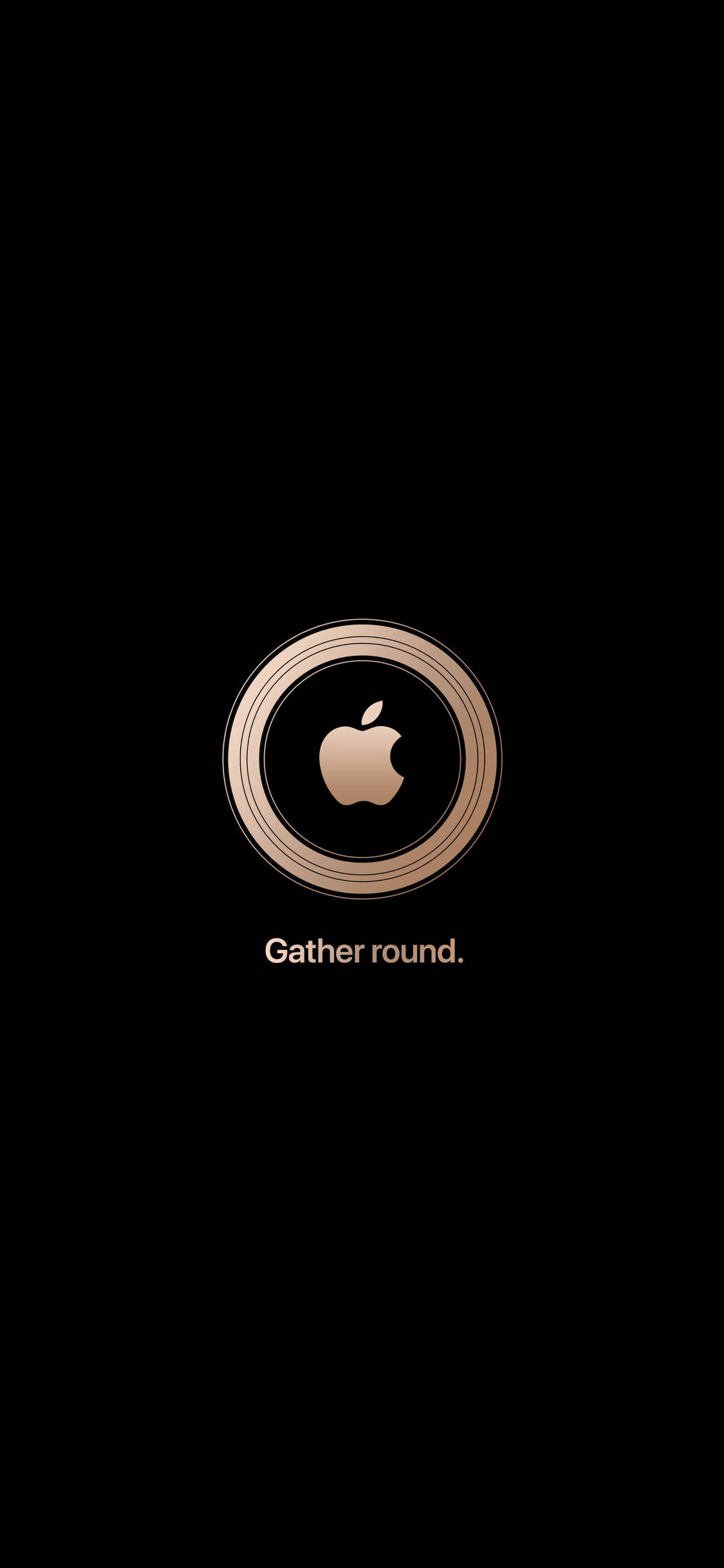 Guld Cirkel Apple Logo iPhone Wallpapers