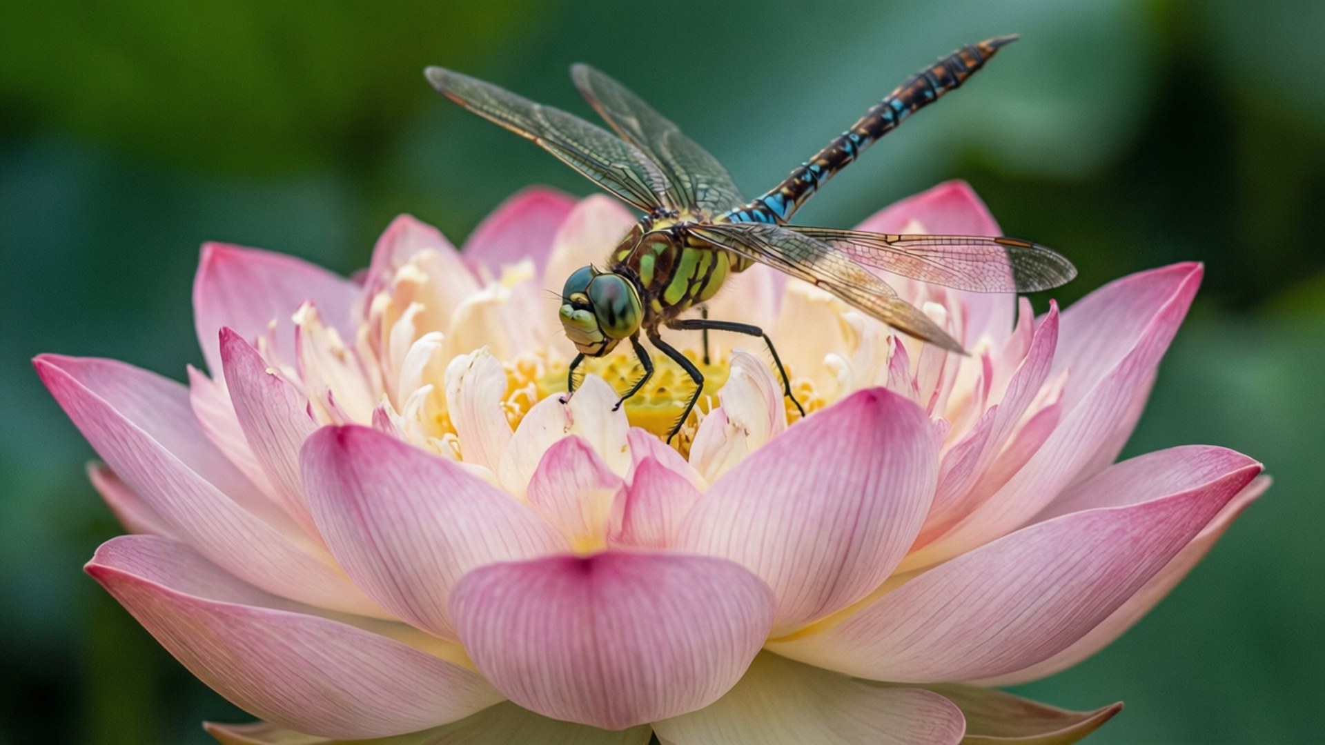 Guldsmed på lotus Wallpapers