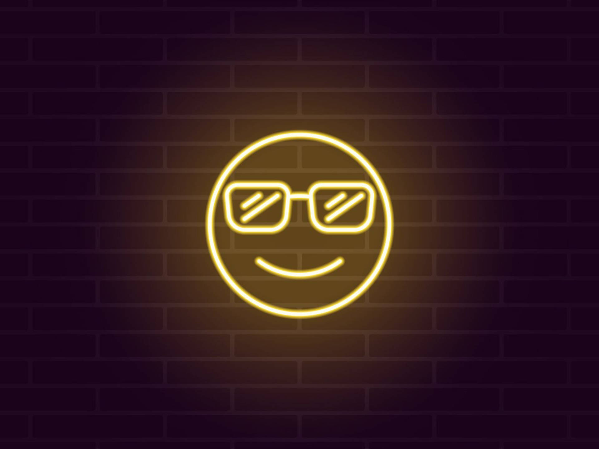 Gule solbriller neon smil Wallpapers