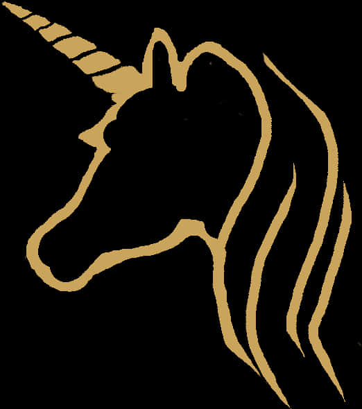 Gylden enhjørning silhuet Wallpapers