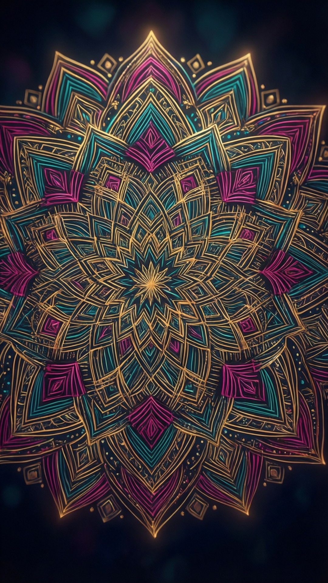 Gylden Mandala Glød Wallpapers