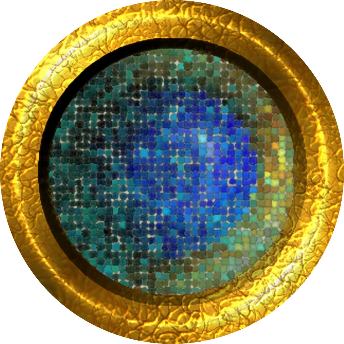 Gylden mosaikcirkel tekstur Wallpapers