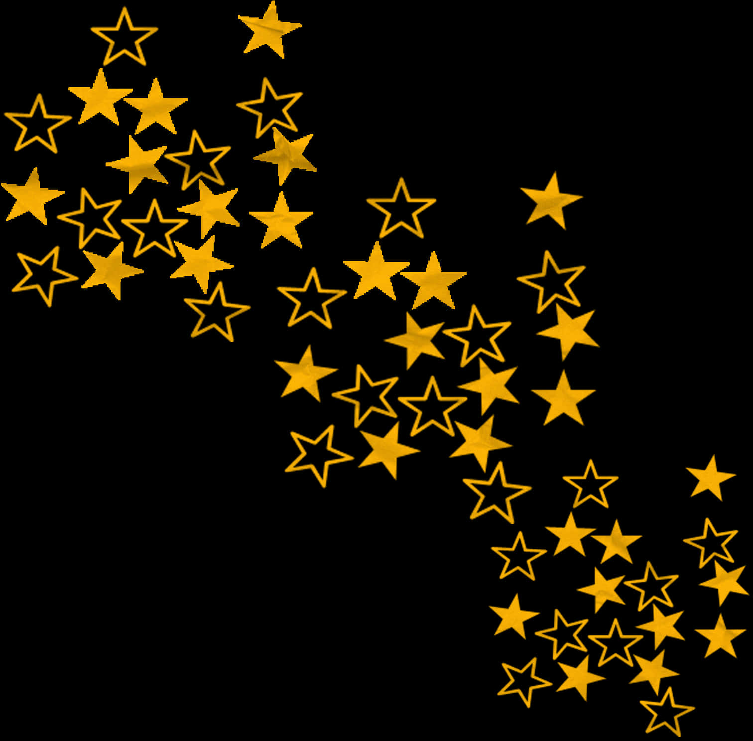 Gyldent stjernemønster på sort baggrund Wallpapers