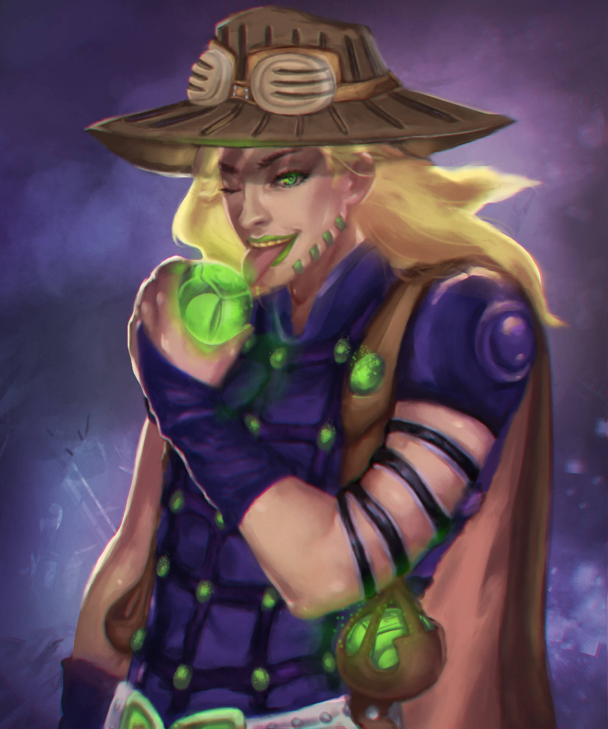 Gyro Zeppeli stikker tungen ud Wallpapers