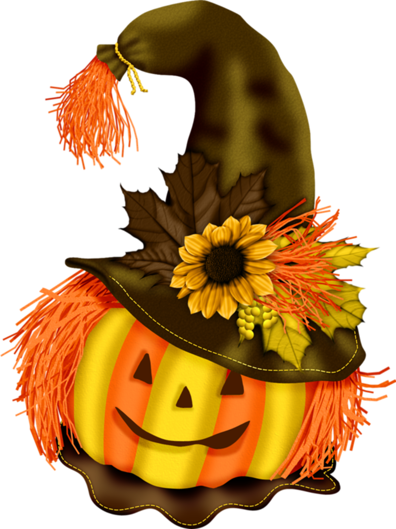 Halloween græskar med heksehat Wallpapers