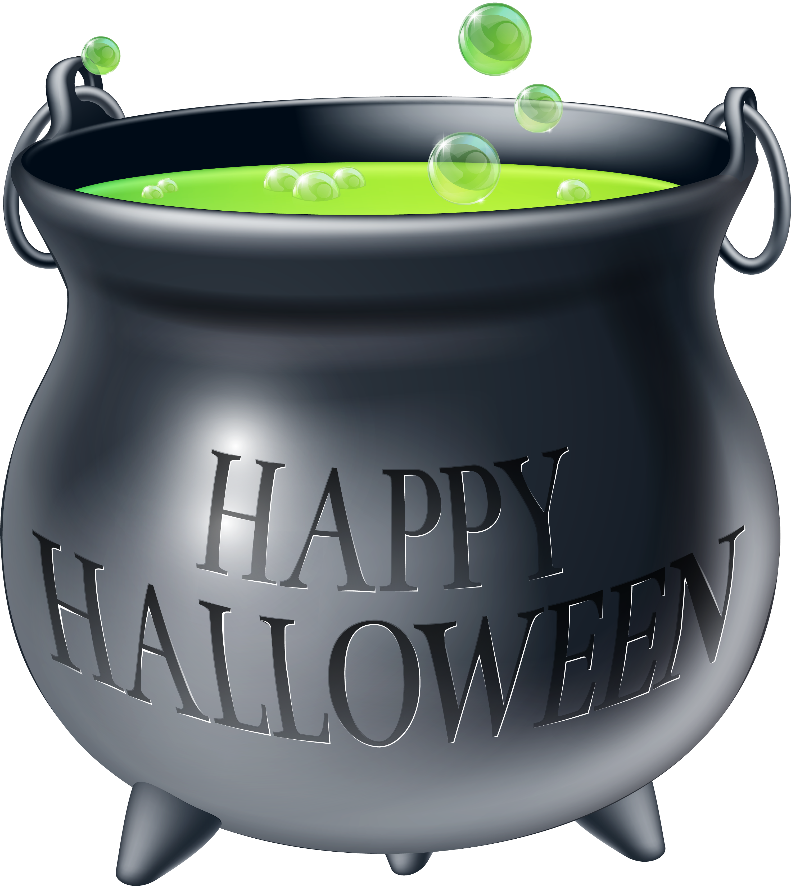 Halloween-gryde med boblende grøn drik Wallpapers