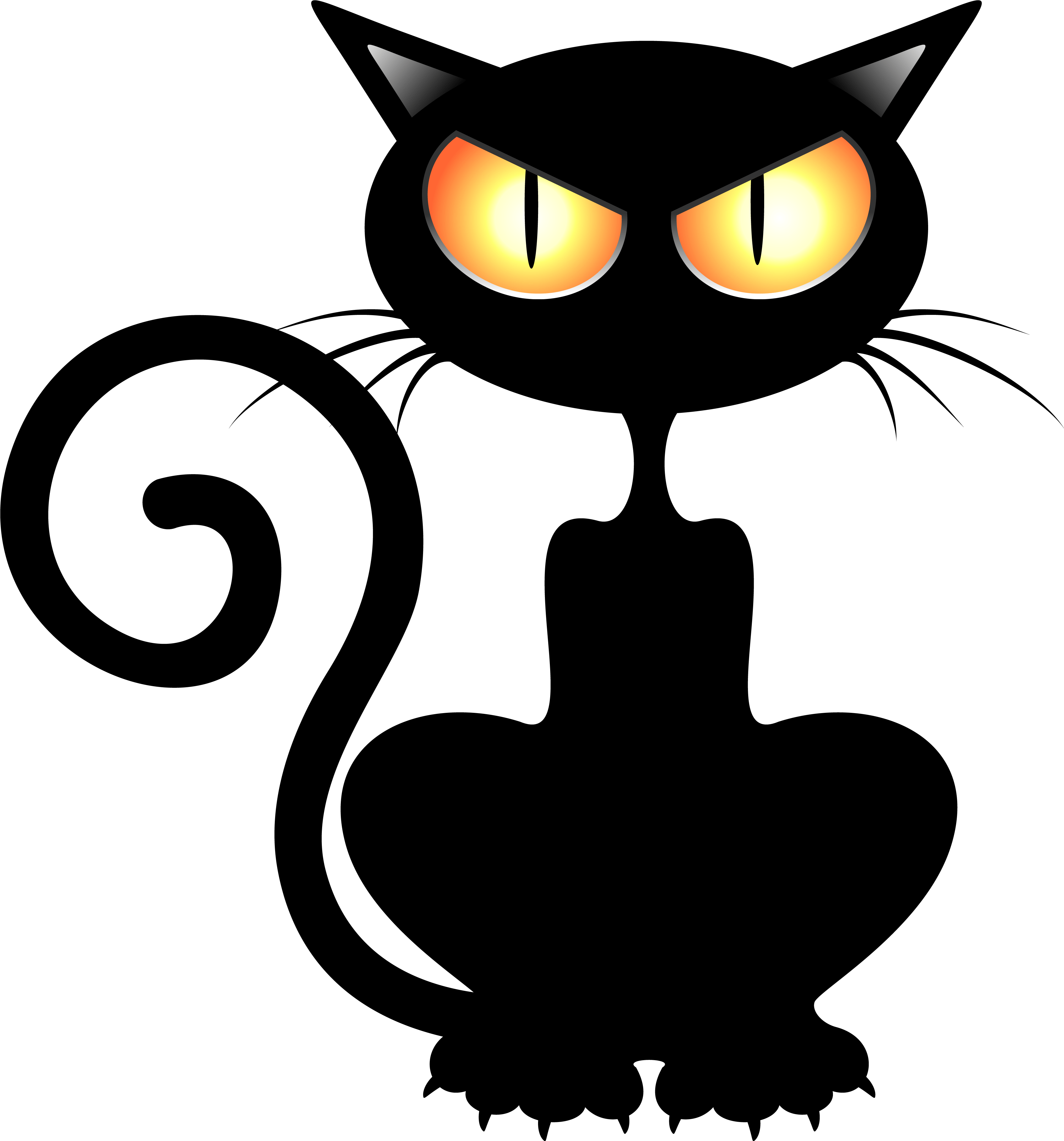 Halloween Sort Kat Silhuet Wallpapers