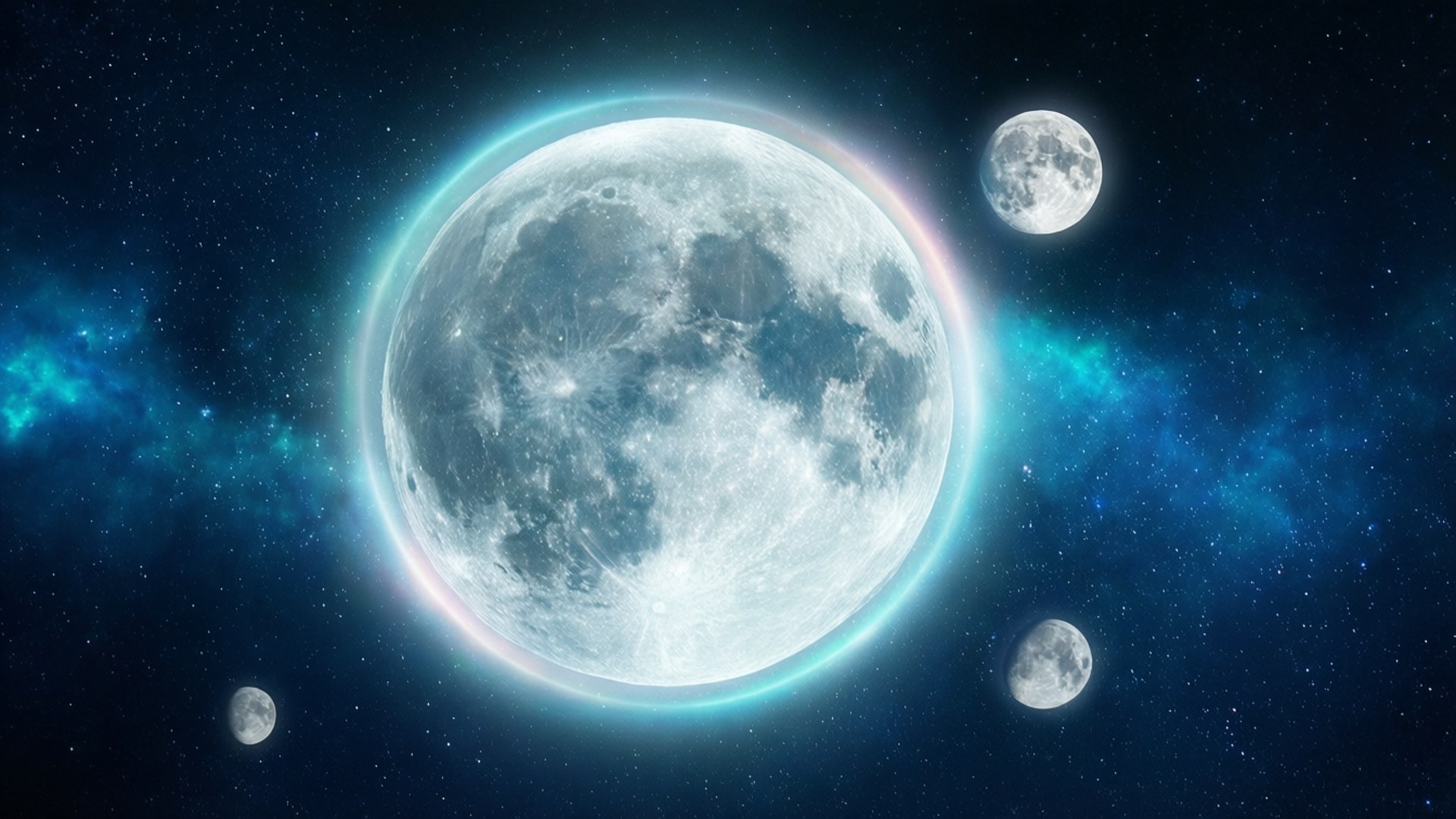 Halo Blå Måne Wallpapers