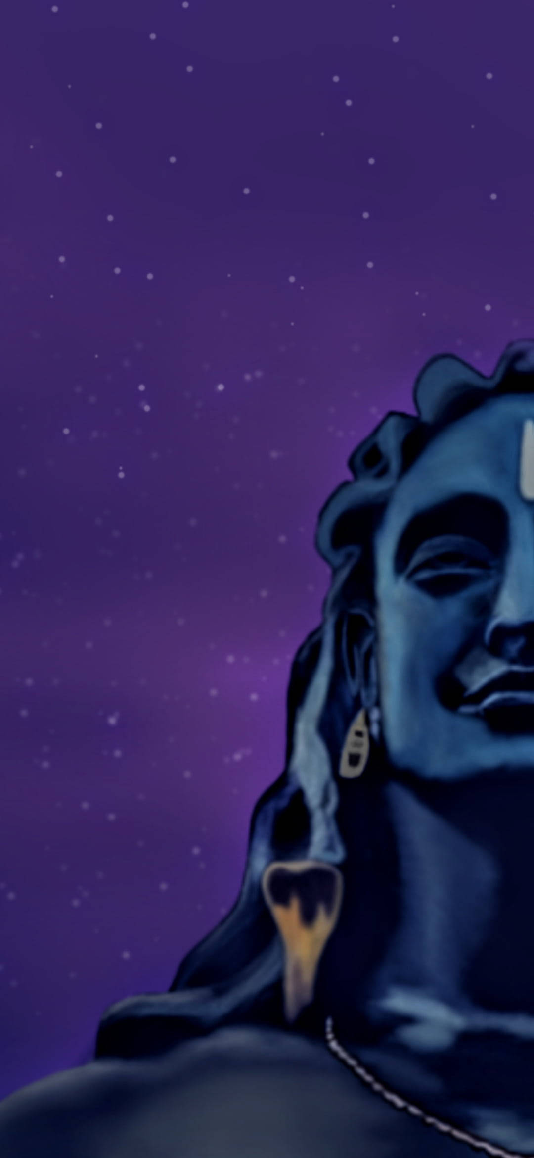 Halvportræt kunstværk Adiyogi Shiva Wallpapers