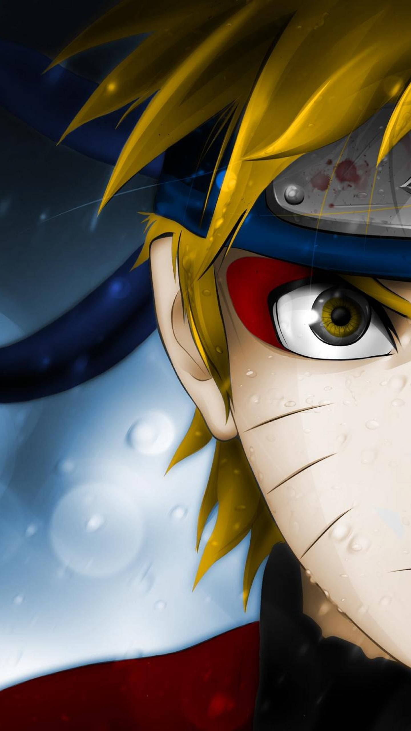 Halvt ansigt af Naruto mobil 4K Wallpapers