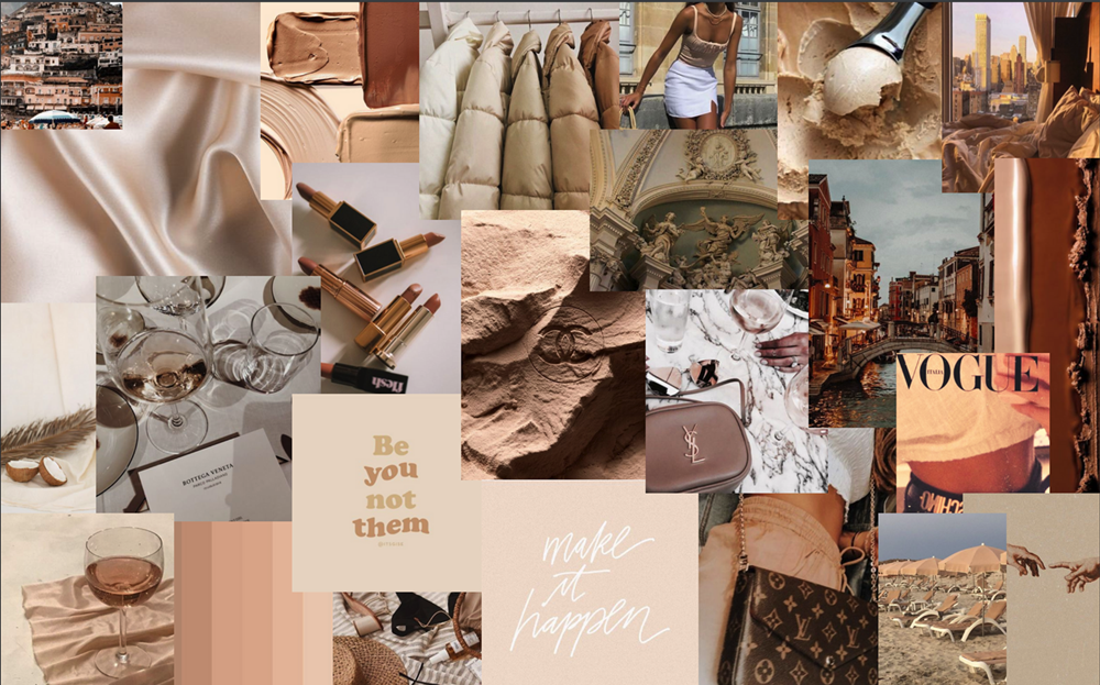 Harmoni af Beige - Minimalistisk Æstetisk Baggrund Wallpapers