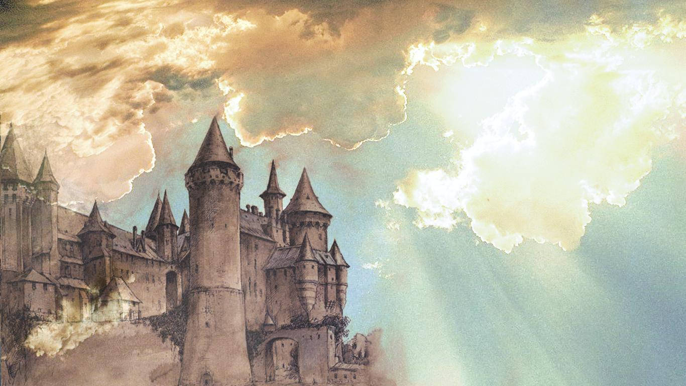 Harry Potter æstetisk malet Hogwarts. Wallpapers