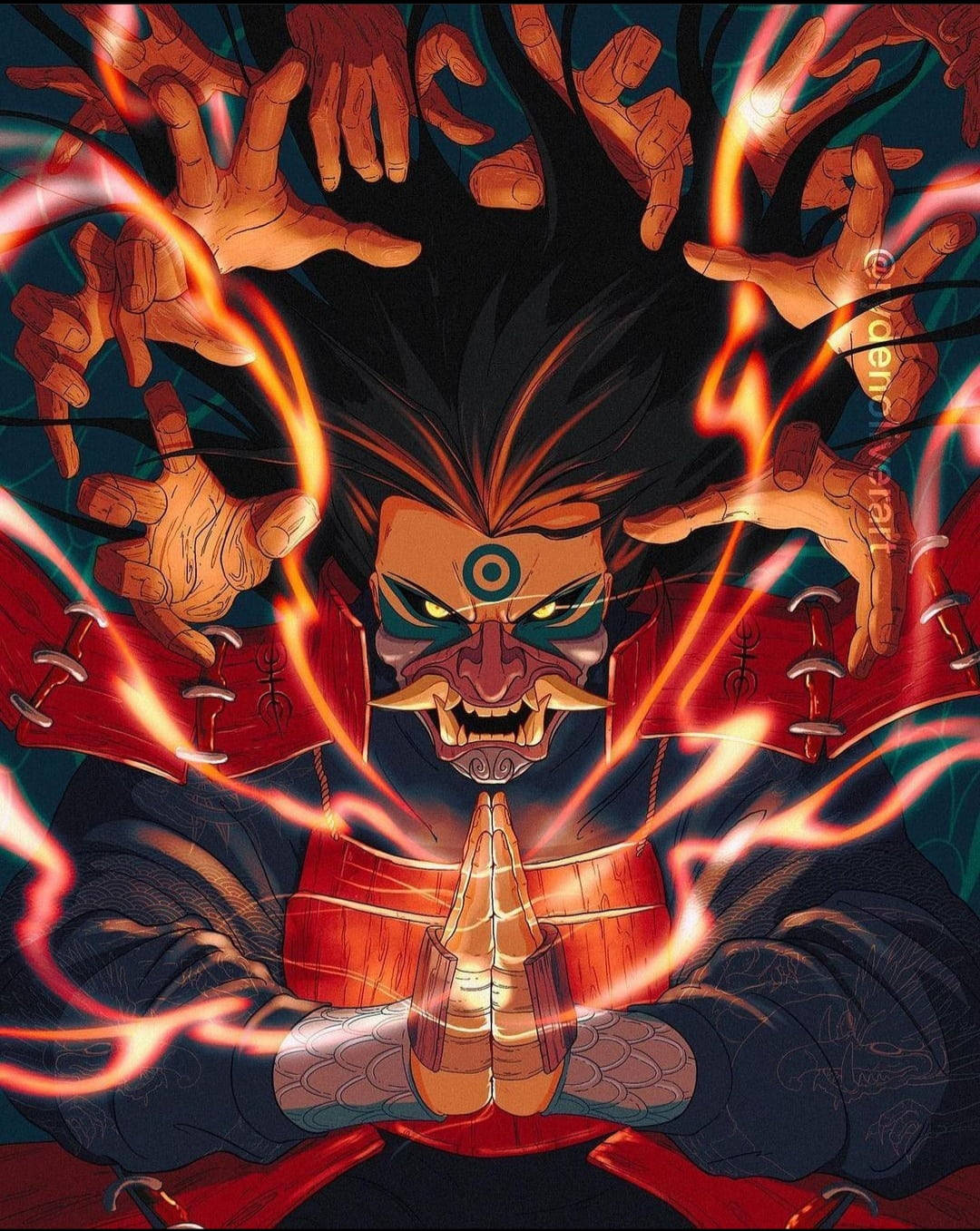 Hashirama Senju med foldede hænder Wallpapers