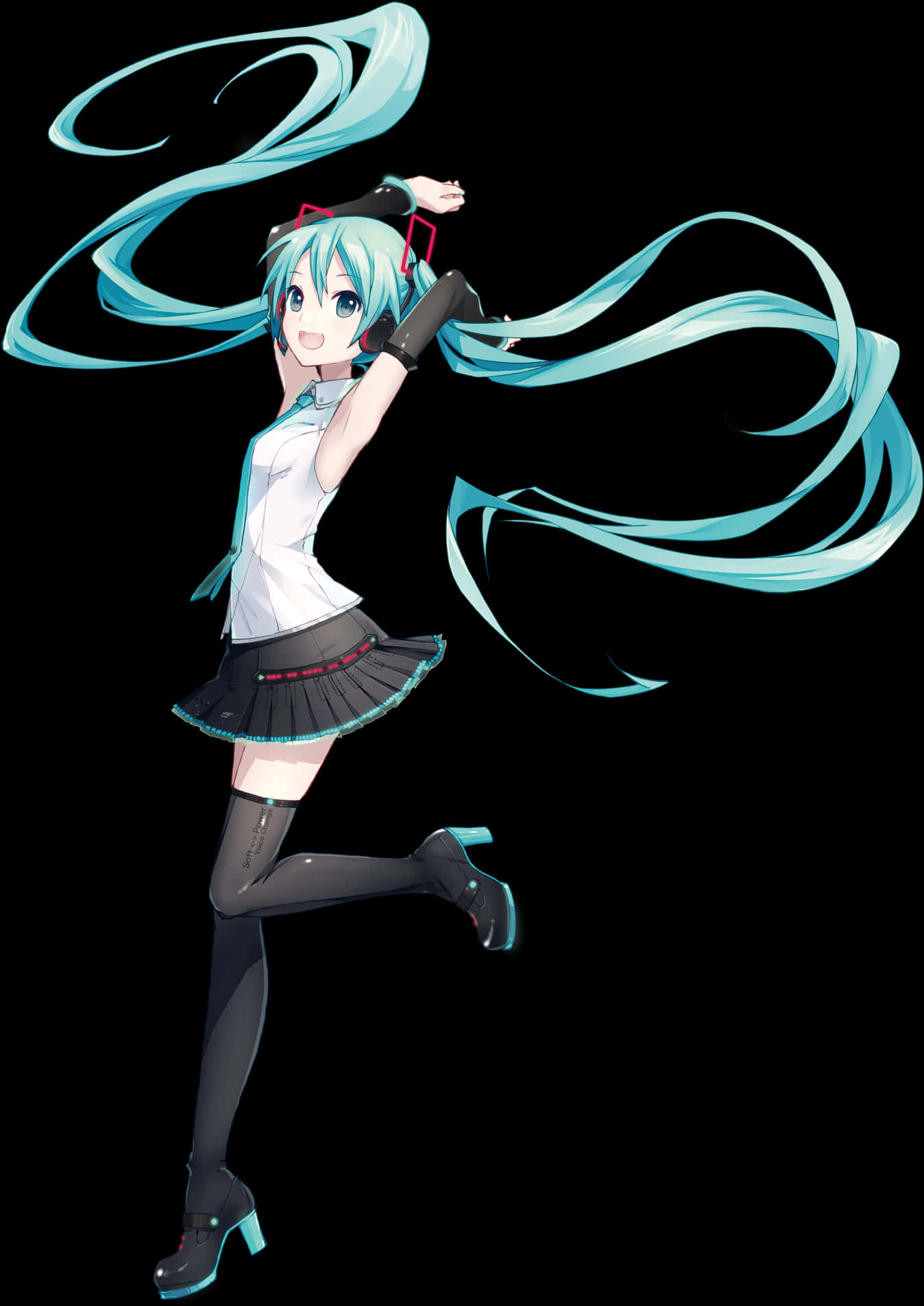 Hatsune Miku dynamisk positur Wallpapers