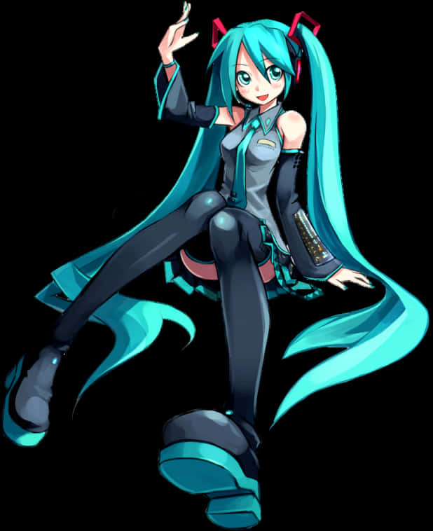 Hatsune Miku Vocaloid Positur Wallpapers