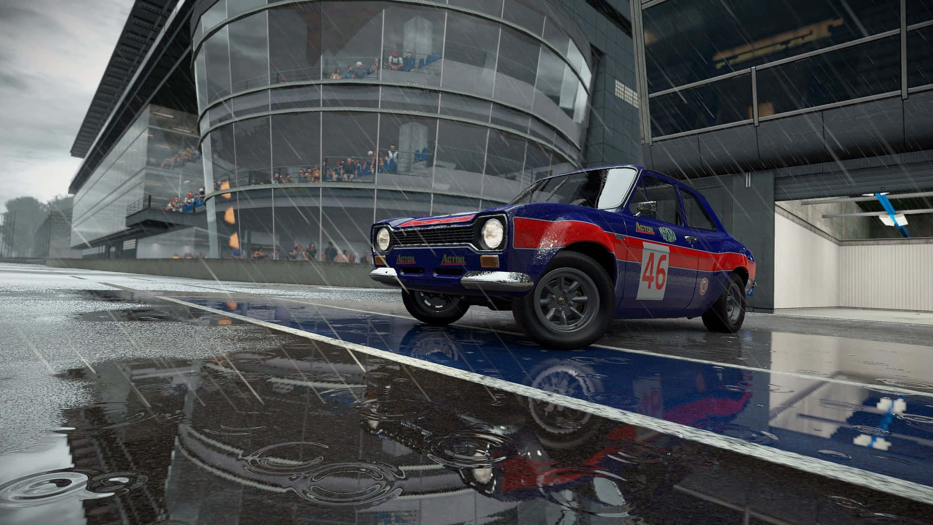 HD Project Cars Baggrund med Blå og Rød Bil Wallpapers
