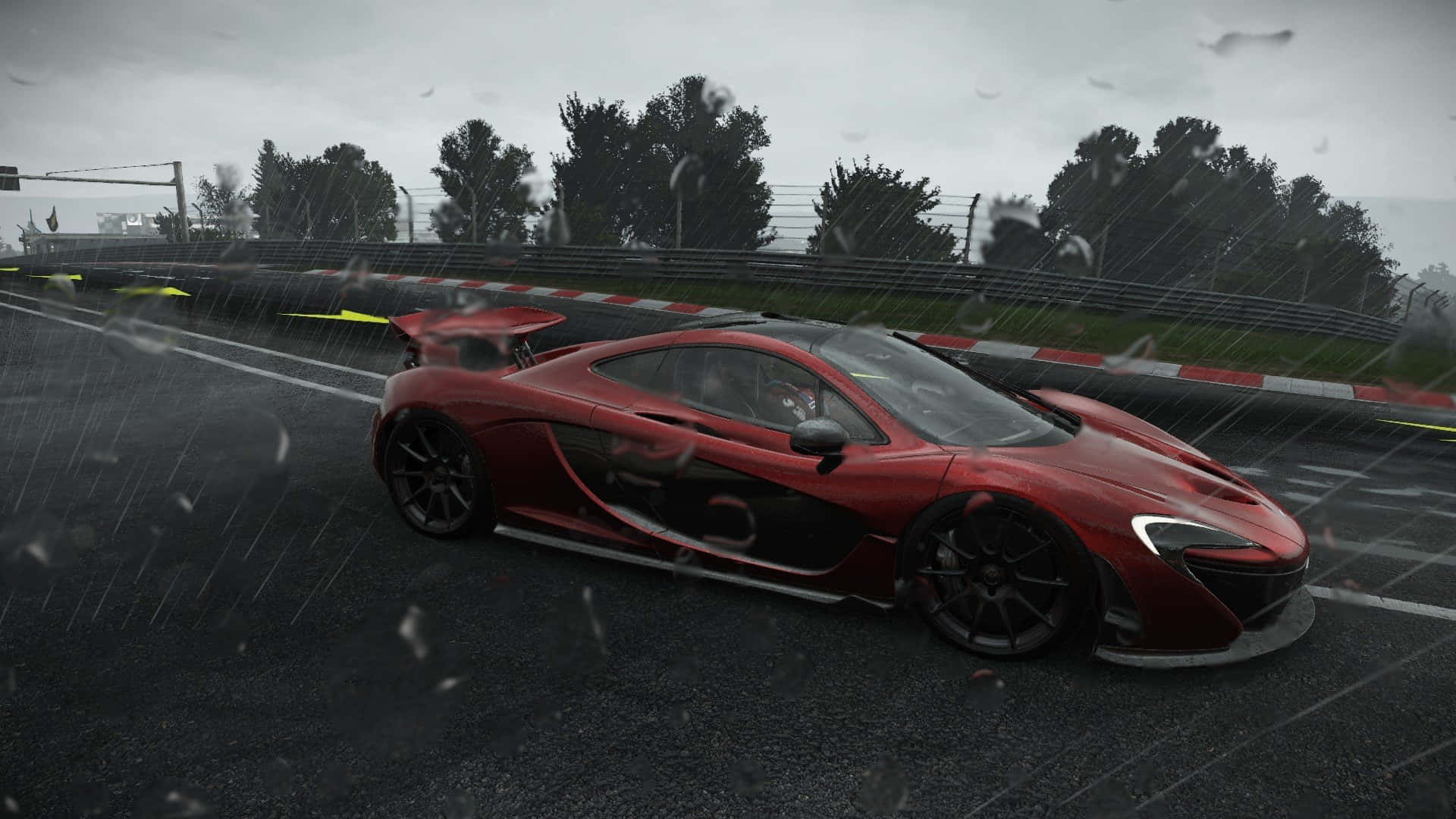 HD Project Cars Regnende Rød McLaren P1 Baggrund Wallpapers