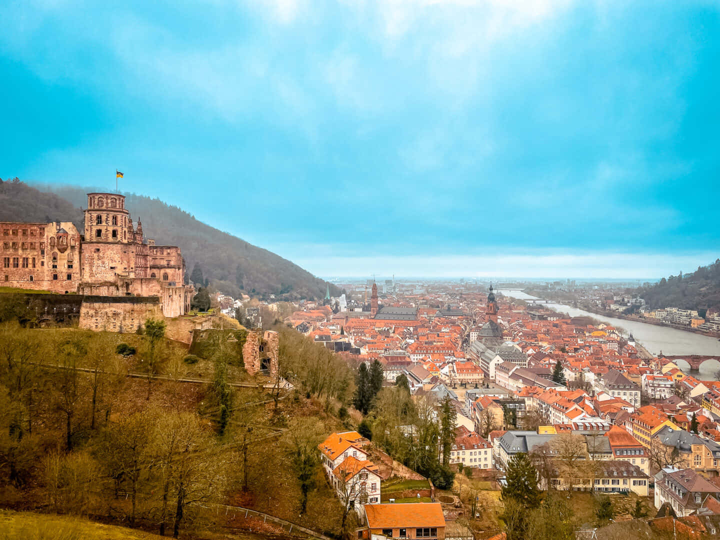 Heidelberg Slot byudsigt Wallpapers