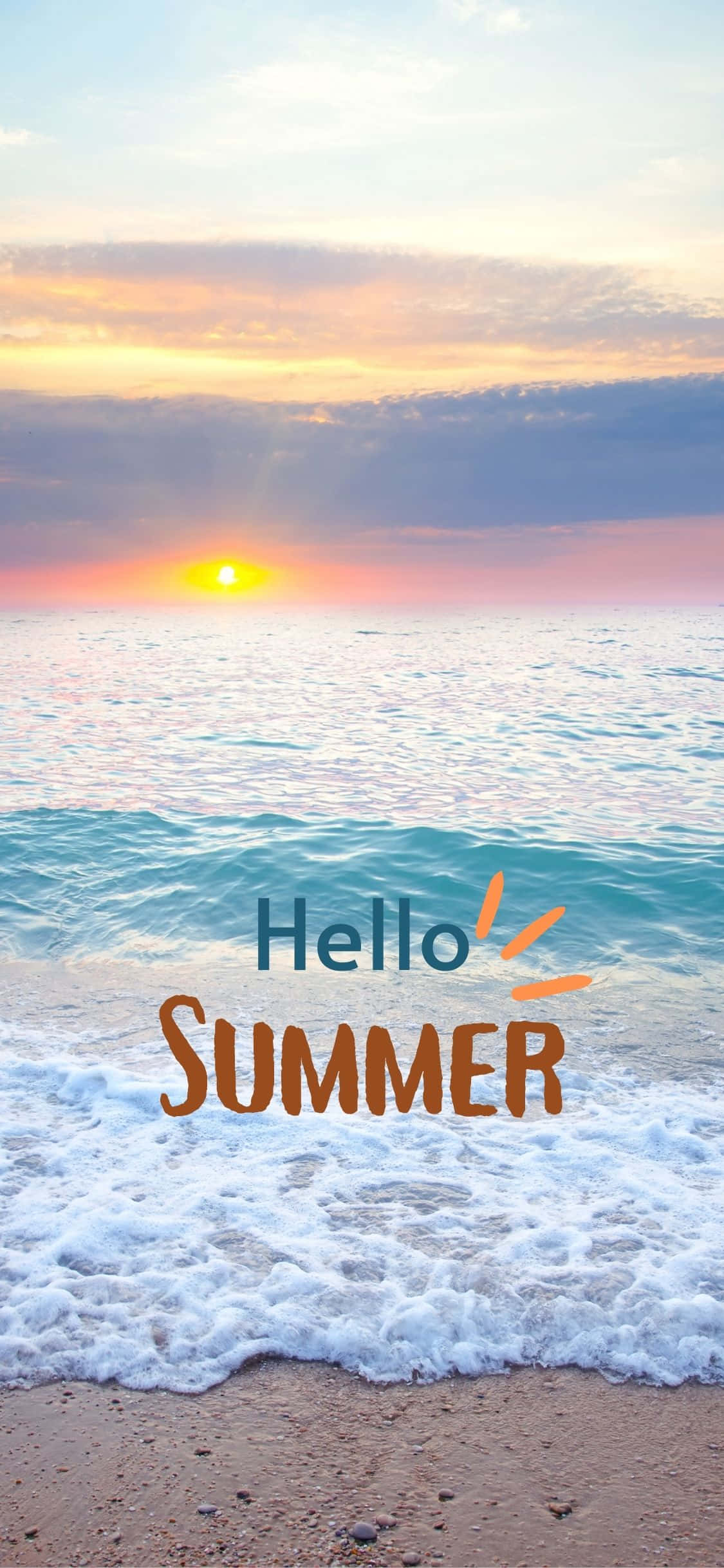 Hej Sommer Solnedgang iPhone X Sommerbaggrund Wallpapers
