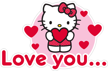 Hello Kitty Elsker Dig Grafik Wallpapers