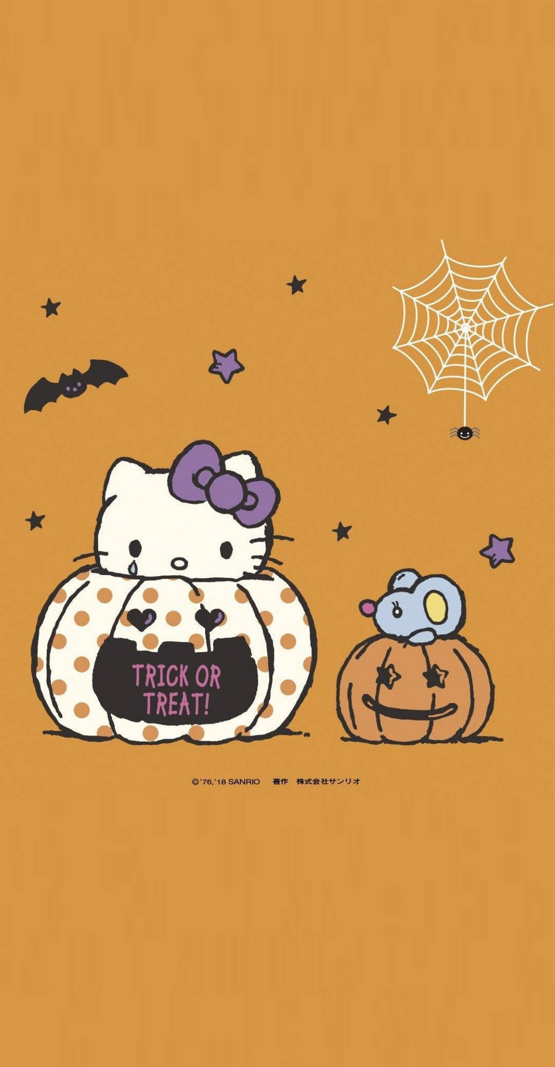 Hello Kitty Halloween Sød Kunst Wallpapers
