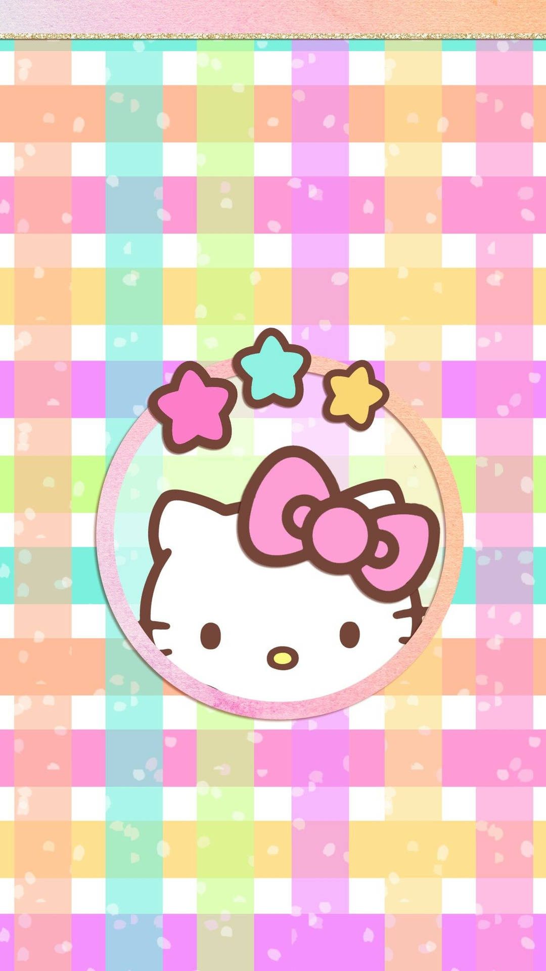 Hello kitty kawaii vævet pastelfarver wallpaper. — Kawaii Wallpapers