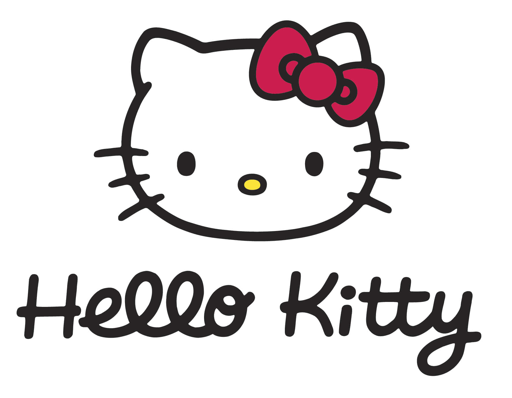 hello kitty logo med en rød sløjfe Wallpapers