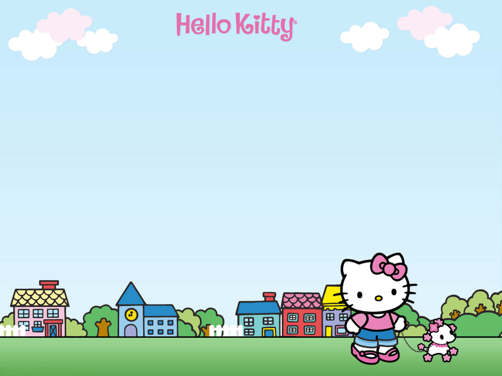 Hello Kitty på markbaggrund Wallpapers