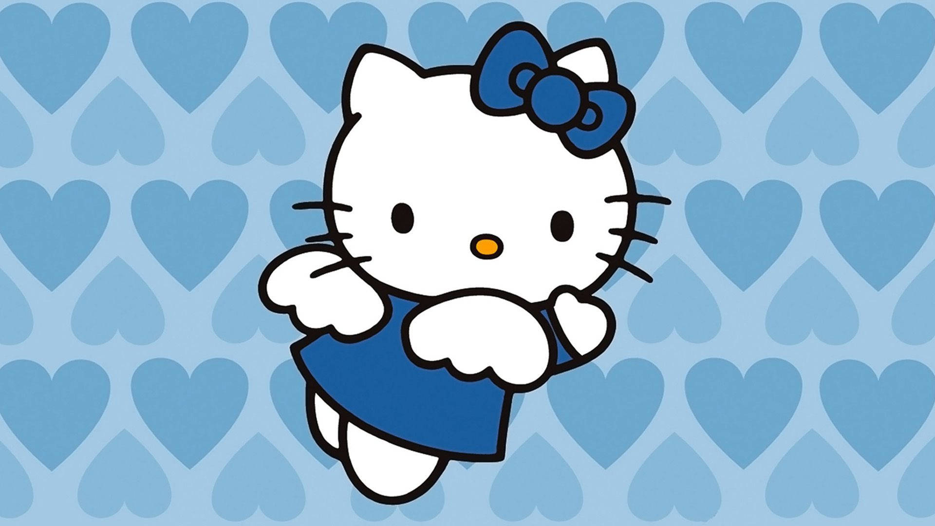Hello Kitty Æstetisk Blå Engel Wallpapers