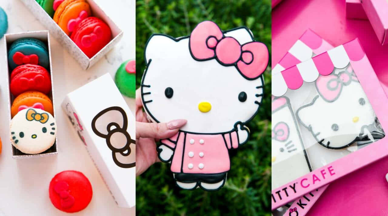 Hello Kitty Viser Sin Søde Side Wallpapers