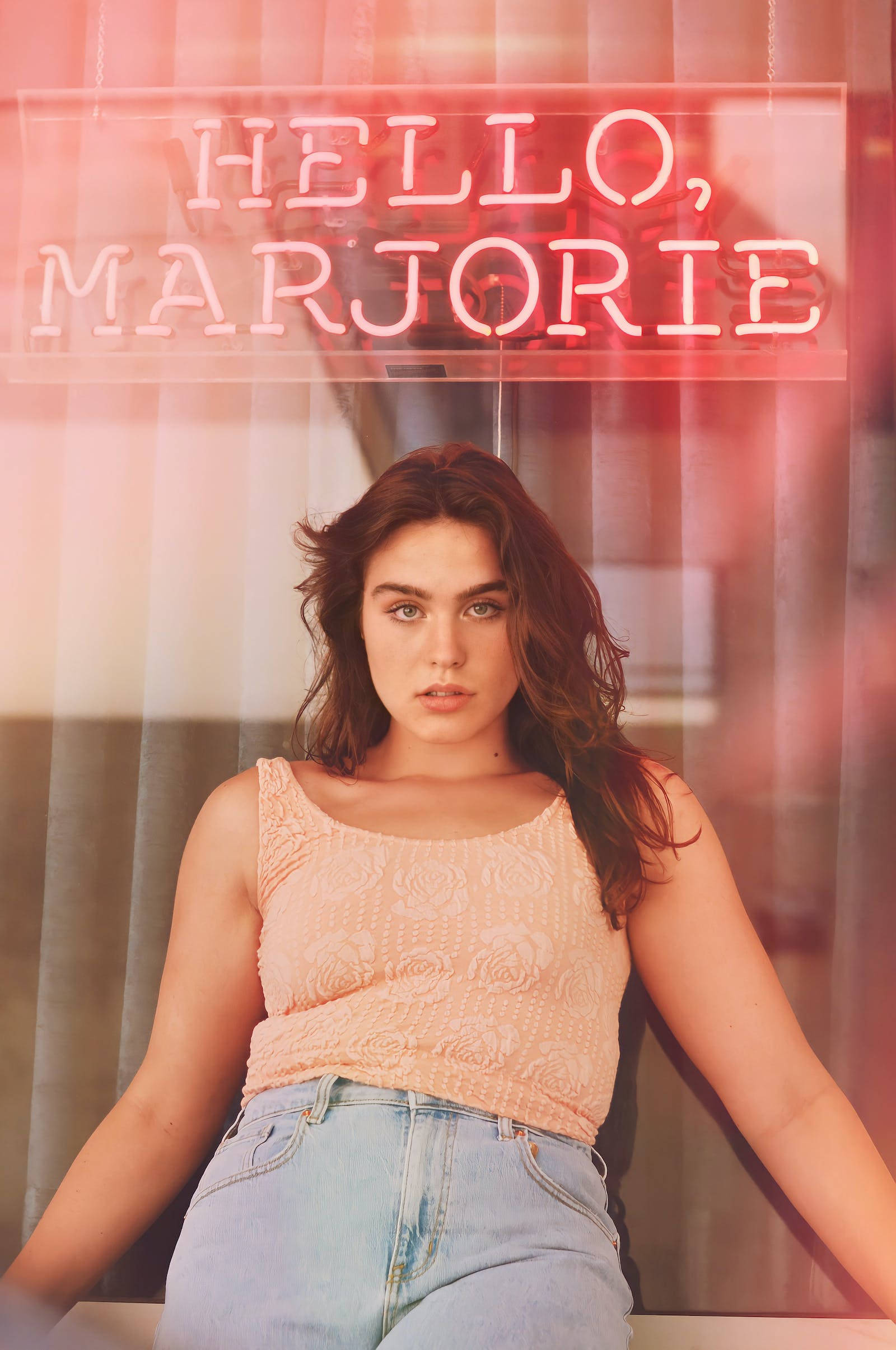 Hello Marjorie Neon Skilt iPhone Wallpapers