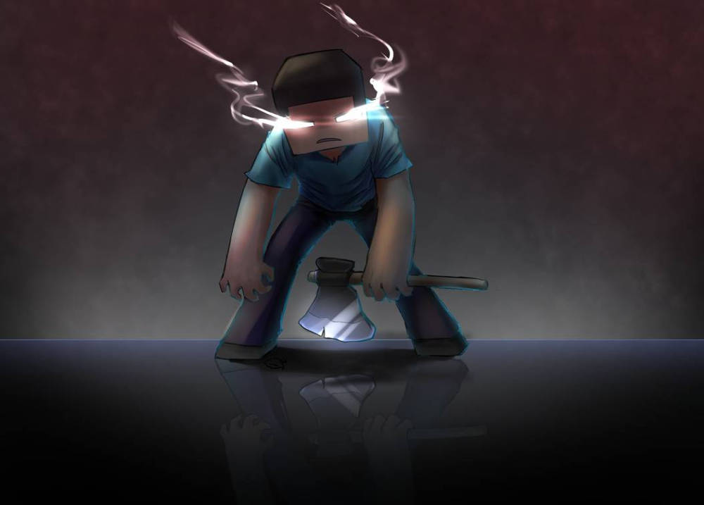 Herobrine Hakke Kunst Wallpapers