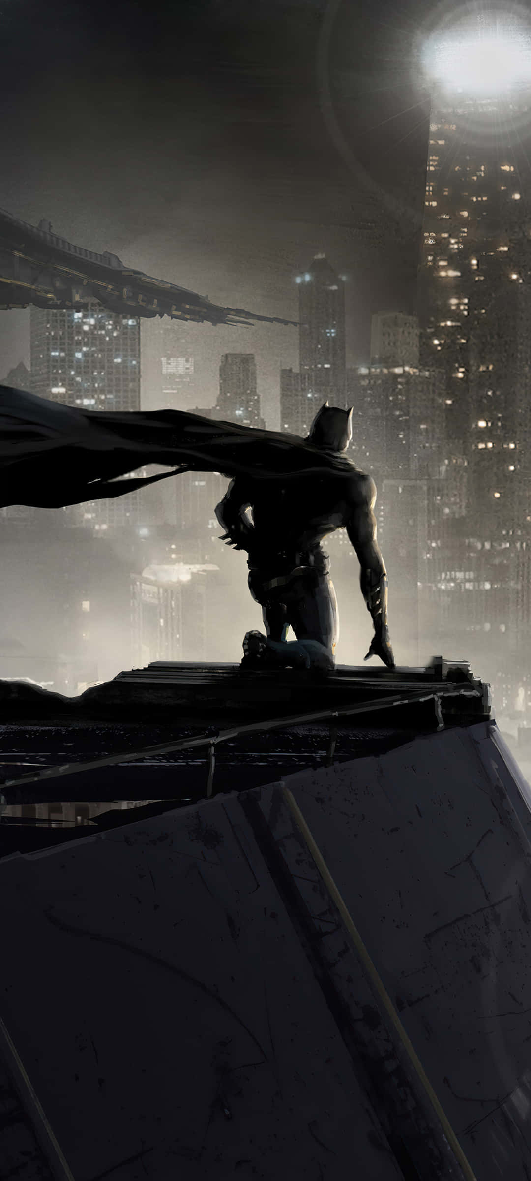 Himlen over Batman City oplyst af stjernerne Wallpapers