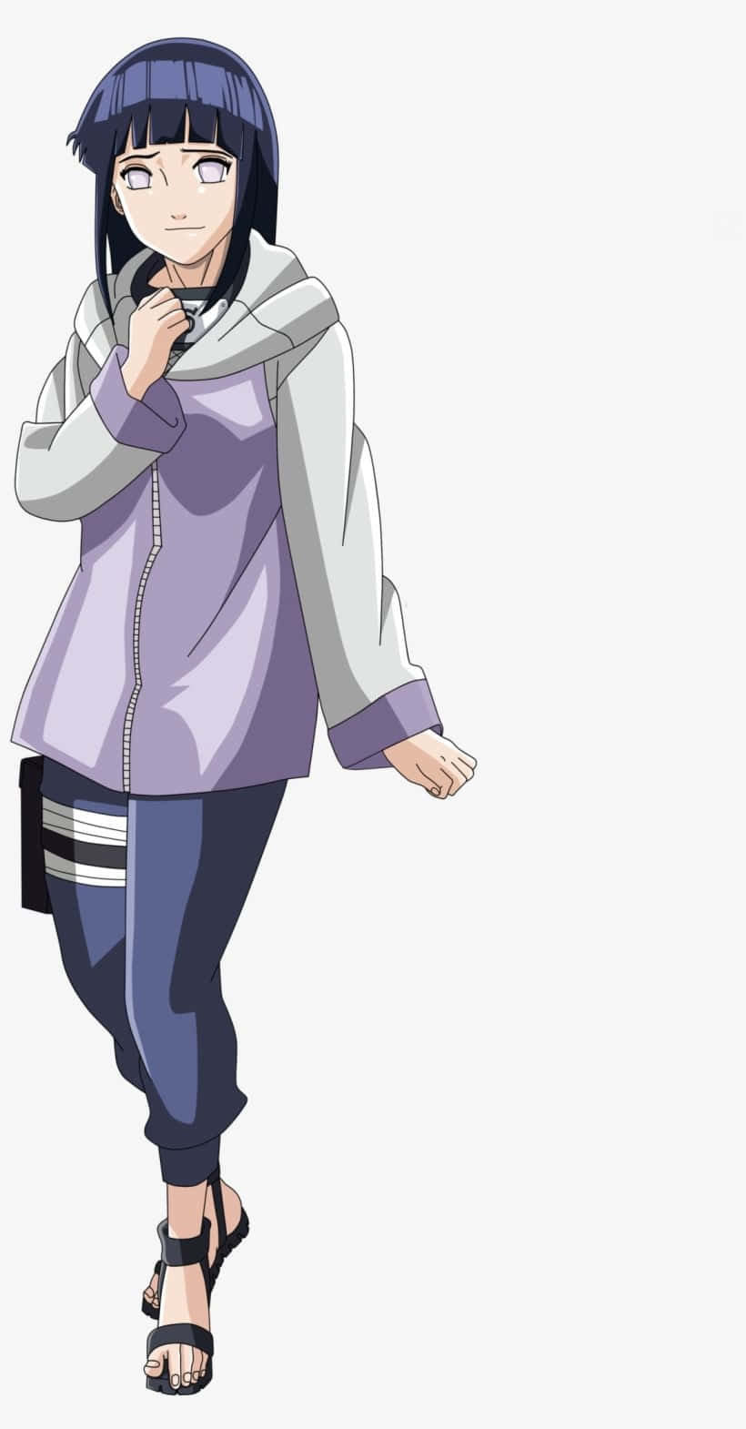Hinata Uzumaki med hånden på brystet Wallpapers