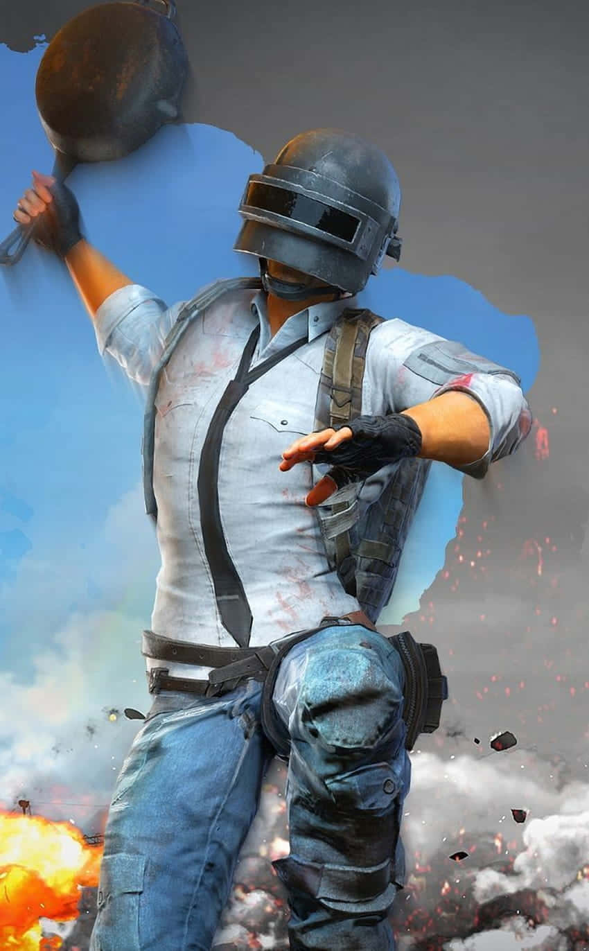 Hjelmfyrs med stegepande Pixel 3 Playerunknown's Battlegrounds Baggrund Wallpapers