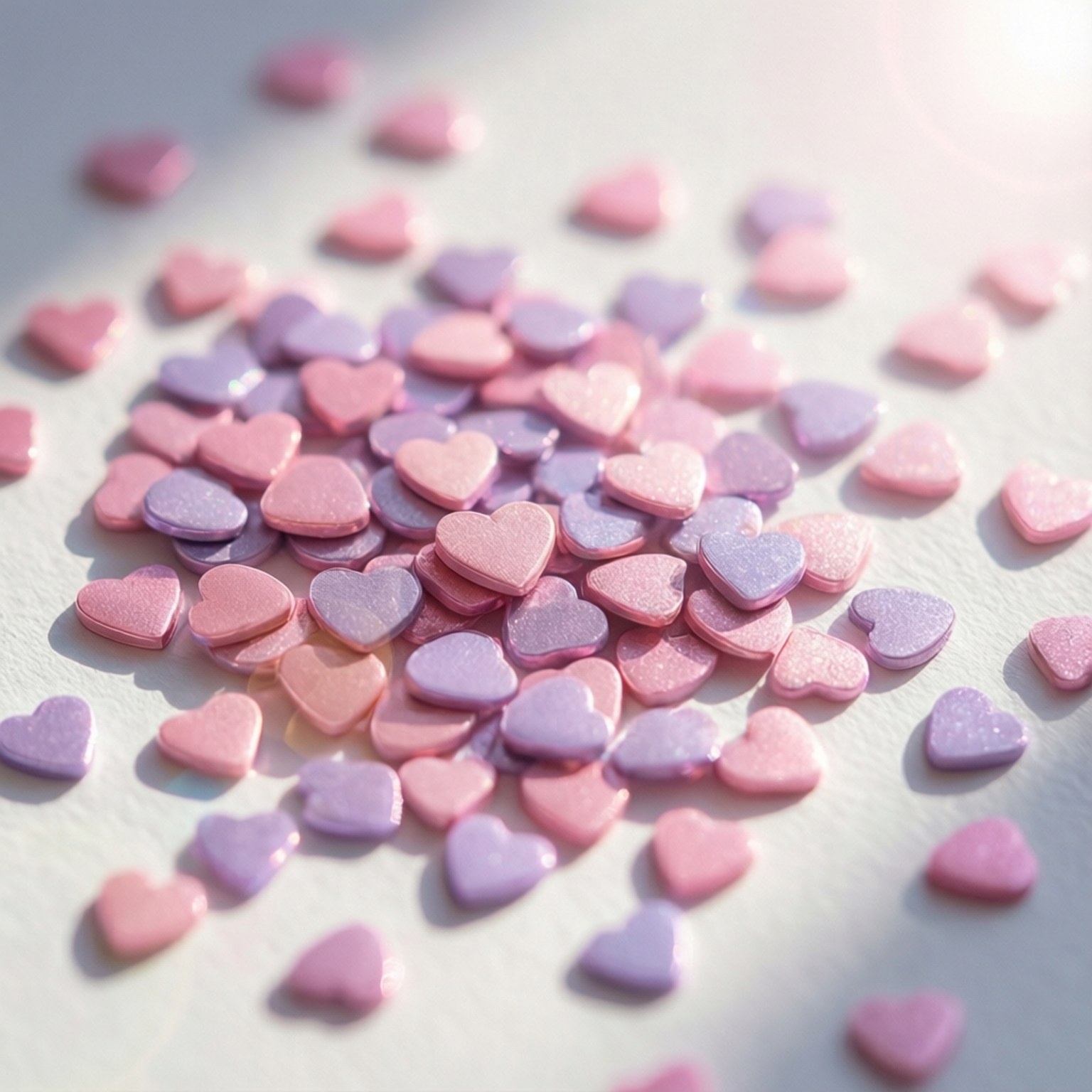 Hjerte-Sequins Pastel Wallpapers