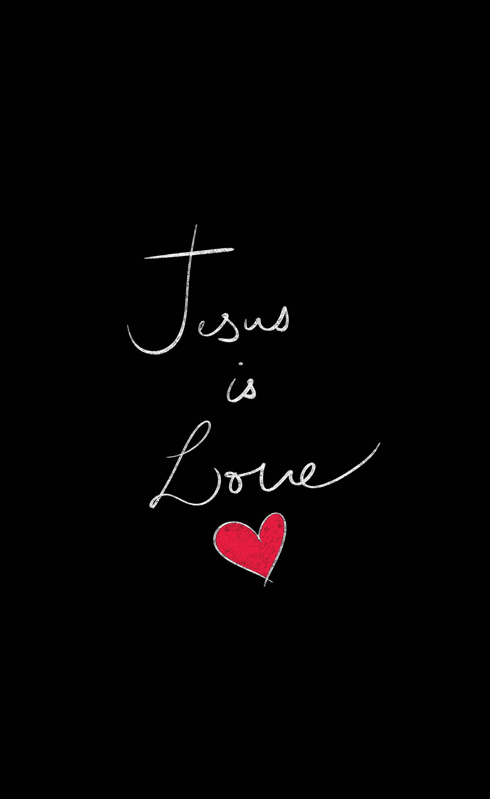Hjerteikon Jeg Elsker Jesus iPhone Wallpapers