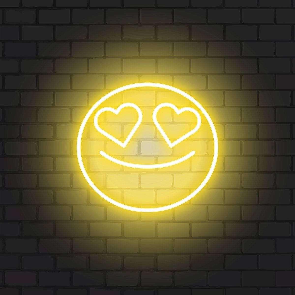 Hjerteøjne neonsmil Wallpapers
