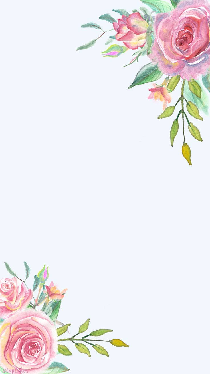 Hjørnebort Blomster iPhone Wallpapers