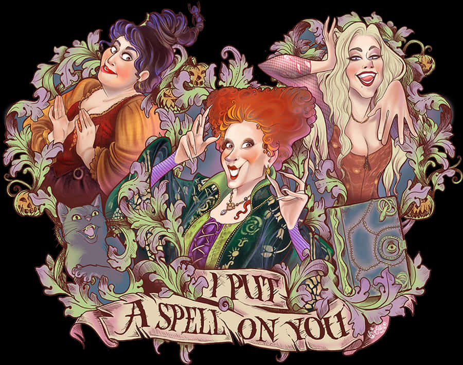 Hocus Pocus Sanderson-søstrene illustration Wallpapers