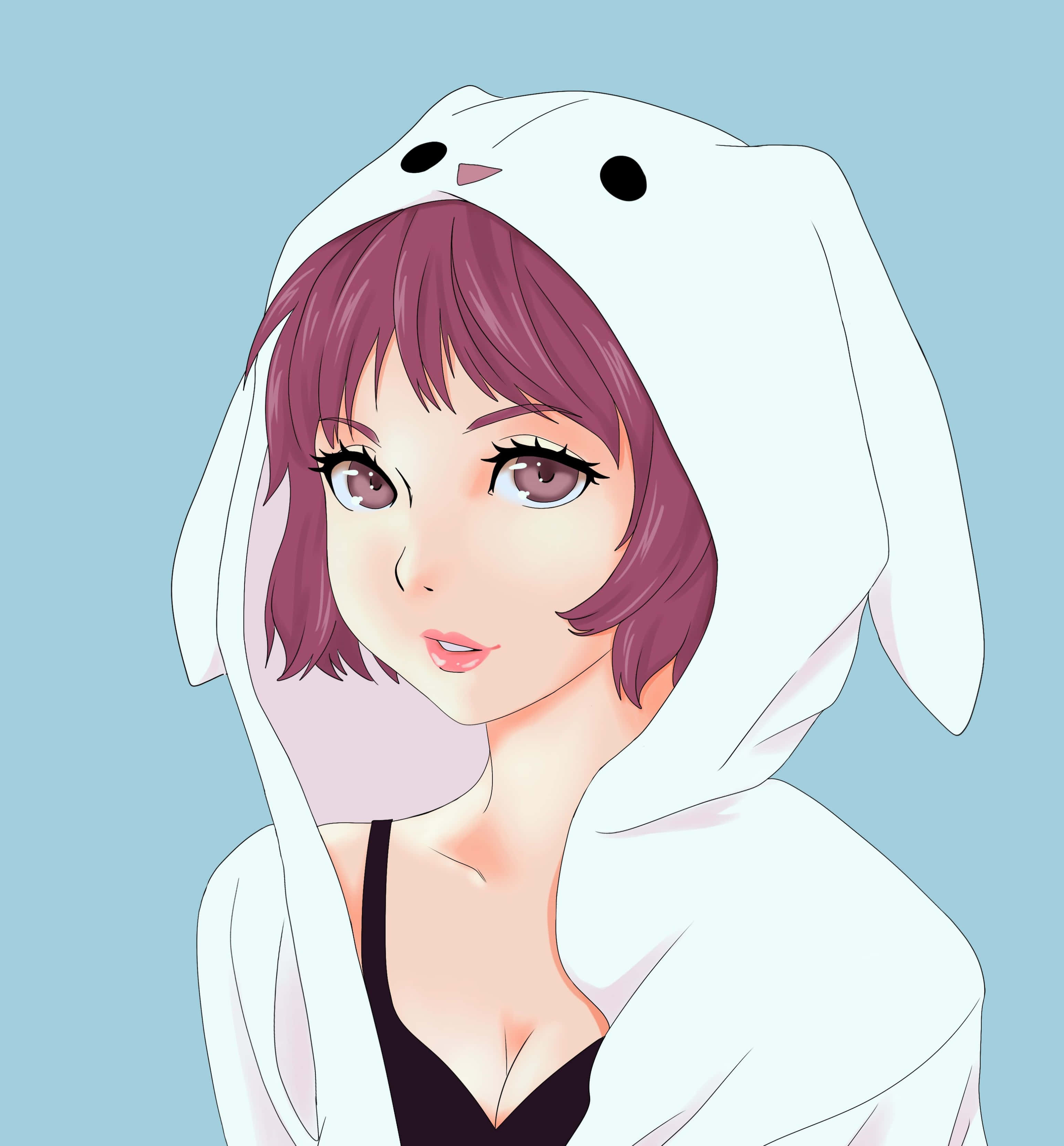 Hold dig varm denne vinter i denne stilige anime-pige hættetrøje! Wallpapers