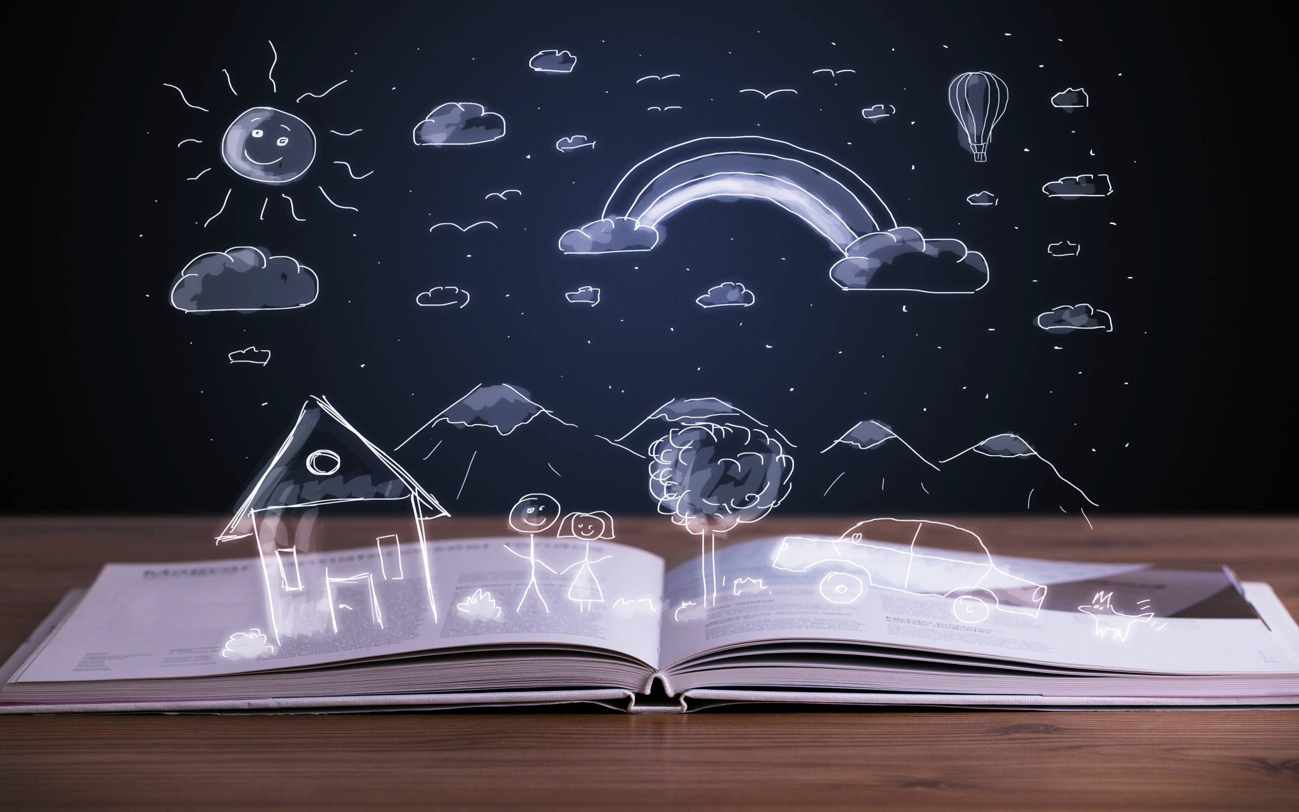 Hologram af et sejt børnetegning Wallpapers