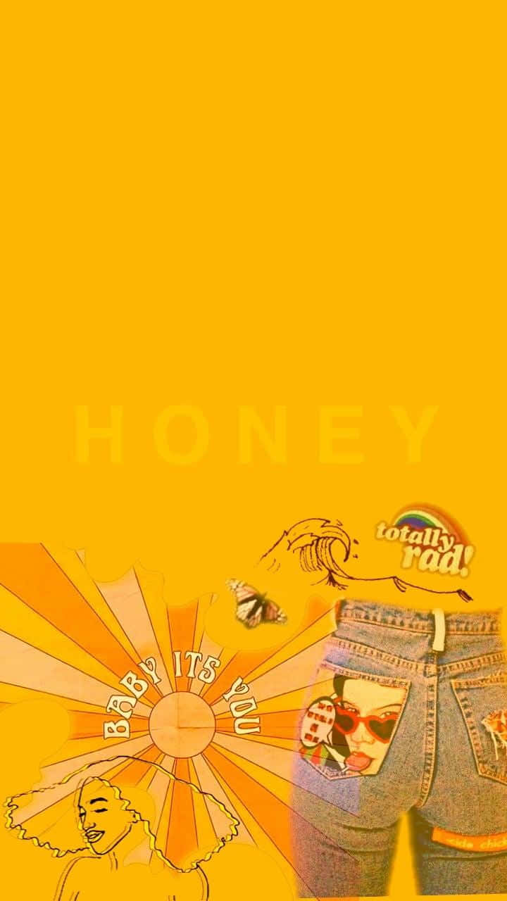 honning - en plakat med en kvinde i jeans Wallpapers