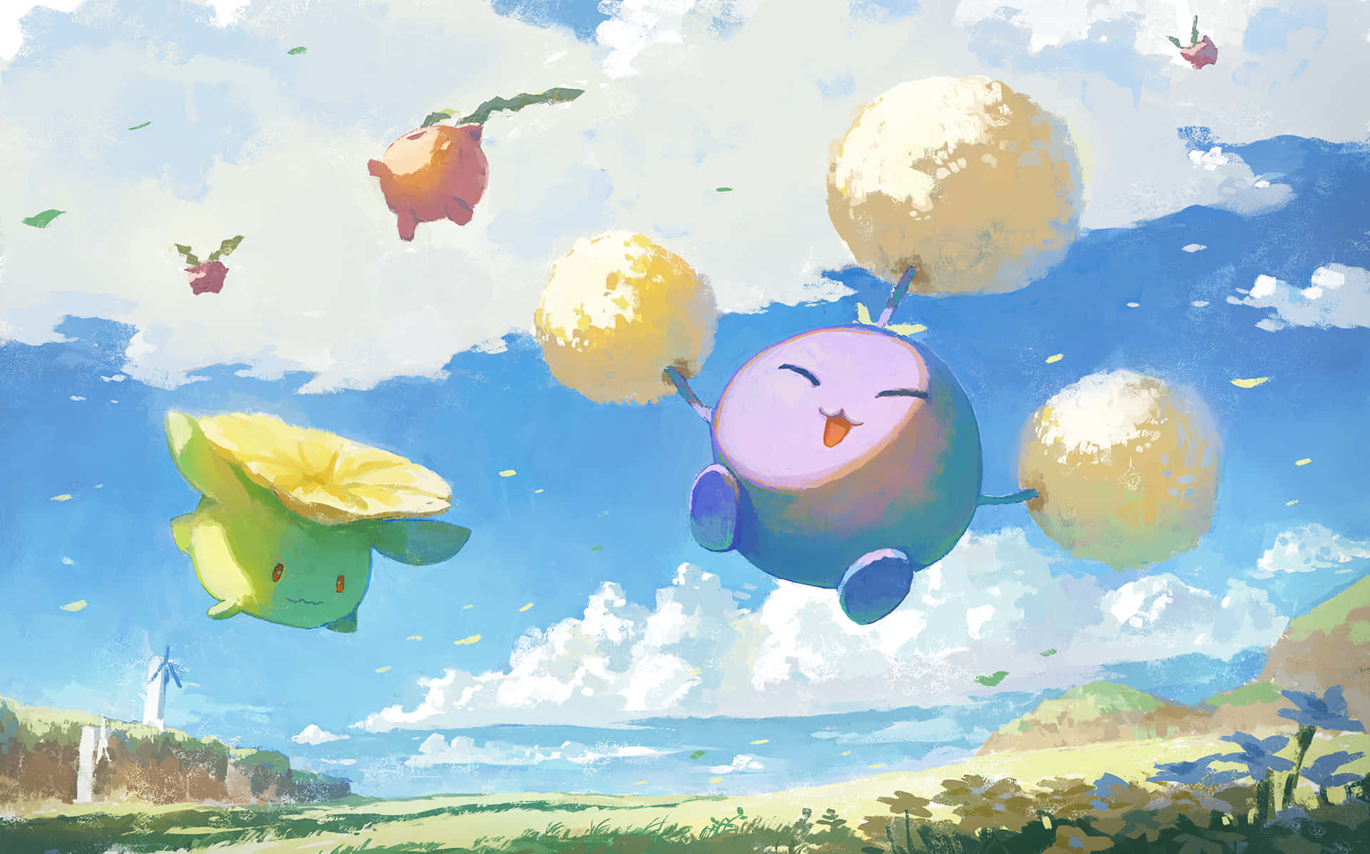 Hoppip, Skiploom og Jumpluff Wallpapers