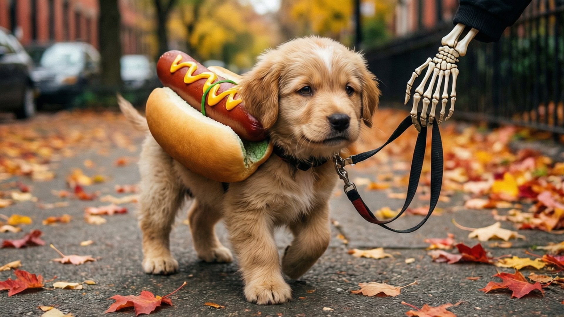 Hot Dog Hvalp Halloween Wallpapers